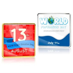 1'' Custom Epoxy Dome Lapel Pins - Stock Shapes