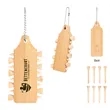 Bamboo Golf Tee Set Keychain | https://www.bestnamebadges.com