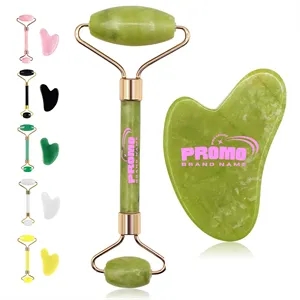 Jade Roller Facial Gua Sha Tool Set Scraping Massage Kit