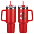 Ohana 40 oz Stainless Steel/Polypropylene Mug with Color-Mat | https://www.bestnamebadges.com