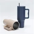 40 oz. Insulated Stainless Steel Vacuum Tumbler Handle Straw | https://www.bestnamebadges.com