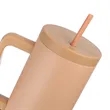 40 oz. Insulated Stainless Steel Vacuum Tumbler Handle Straw | https://www.bestnamebadges.com