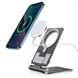 Foldable MagSafe Phone Holder Charger Stand Adjustable Angle | https://www.bestnamebadges.com