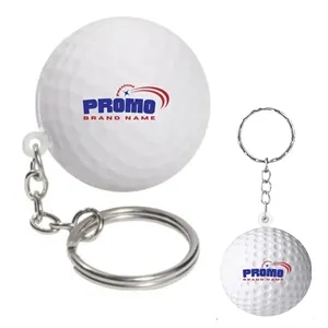 PU Golf Ball Keychain Stress Relief Purse Charm