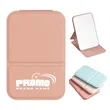Portable Mini Makeup Mirror Travel PU Leather Collapsible | https://www.bestnamebadges.com