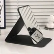 Portable Mini Makeup Mirror Travel PU Leather Collapsible | https://www.bestnamebadges.com