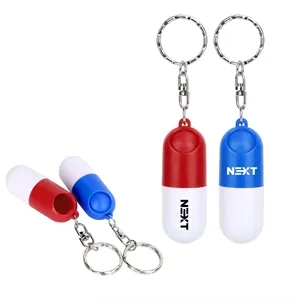 Plastic Rotatable Body Capsule Keychain