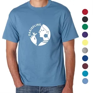 Hanes 5.5 oz Preshrunk 50:50 Polyester/ Cotton T-shirts | https://www.bestnamebadges.com