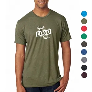 Next Level 4.3 oz. 50:25:25 Polyester/ Cotton/ Rayon T Shirt | https://www.bestnamebadges.com