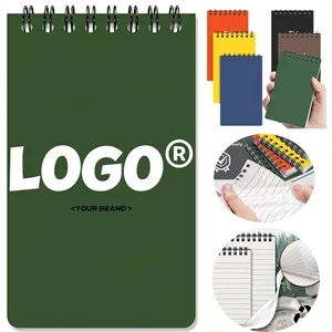 Waterproof Spiral Notebook Custom Logo Pocket Writing Pad