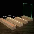 Wooden LED Light Base Night Lamp Acrylic Display Stand | https://www.bestnamebadges.com
