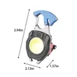 In Stock Rechargeable COB LED Keychain Clip Light With Hook | https://www.bestnamebadges.com