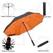 48" Arc Two Tone Auto Open Reverse Umbrella With Full Color | https://www.bestnamebadges.com