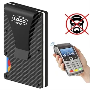 RFID Blocking Carbon Fiber Wallet Slim Credit Card Holder | https://www.bestnamebadges.com