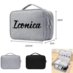 Double Layer Travel Cable Organizer Bag