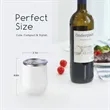 12oz Stainless Steel Wine Tumbler with Lid | https://www.bestnamebadges.com