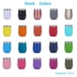 12oz Stainless Steel Wine Tumbler with Lid | https://www.bestnamebadges.com