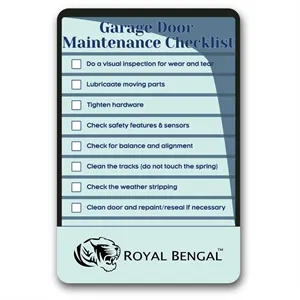 Garage Checklist Magnet - MADE IN USA | https://www.bestnamebadges.com