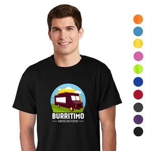 Jerzees 5.6oz 50:50 Cotton / Polyester Preshrunk T-Shirt | https://www.bestnamebadges.com
