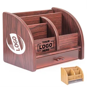 Wooden Desktop Stationery Storage Stand Dressing Box