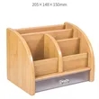 Wooden Desktop Stationery Storage Stand Dressing Box | https://www.bestnamebadges.com