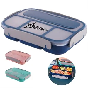 Divided Plastic Lunch Box For Students And Office Workers