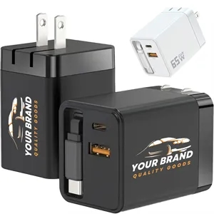 PD40W Fast Charging Head Charger With Retractable Cable