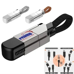 6-In-1 Portable Keychain 60W Fast Charging Cable