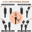 6-In-1 Portable Keychain 60W Fast Charging Cable | https://www.bestnamebadges.com