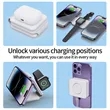 3 in 1 Foldable Magnetic Wireless Charger Dock | https://www.bestnamebadges.com