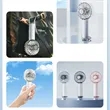 Transparent Handheld Silent Small USB Fan Outdoor With Hook | https://www.bestnamebadges.com