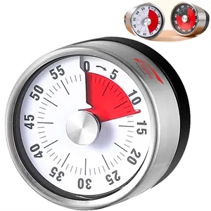 Visual Mechanical Timer Loud Alarm Stainless Steel Magnetic