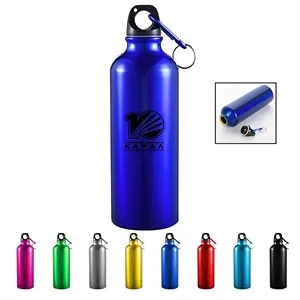 20Oz Aluminum Sport Water Bottle W/ Carabiner