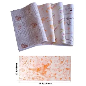 14"x10" Greaseproof Deli Wax Paper Food Wrapping