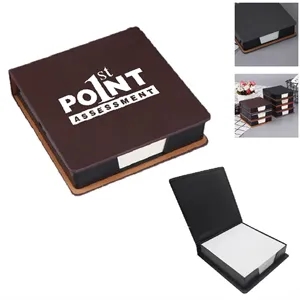 PU Leather Business Gift Sticky Note Holder For Desk