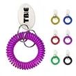 Custom Spiral Wrist Coil Keychain W/ Tag | https://www.bestnamebadges.com