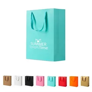 Mini Matte Laminated Paper Gift Tote Bag 6.3"x4.7"x2.2"