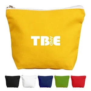 Multipurpose 10Oz Canvas Cosmetic Bag Zipper Pouch