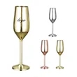 Stainless Steel Cocktail Champagne Flute | https://www.bestnamebadges.com