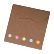 Mini Kraft Paper Cover Sticky Note Memo Pad W/ Color Sticker | https://www.bestnamebadges.com