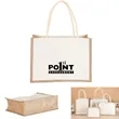 Two Tone Linen Canvas Tote Bag | https://www.bestnamebadges.com