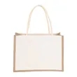Two Tone Linen Canvas Tote Bag | https://www.bestnamebadges.com
