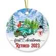 3" Round Ceramic Ornaments with String | https://www.bestnamebadges.com
