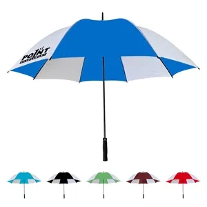 47" Arc Auto Open Two Tone Windproof Stick Golf Umbrella