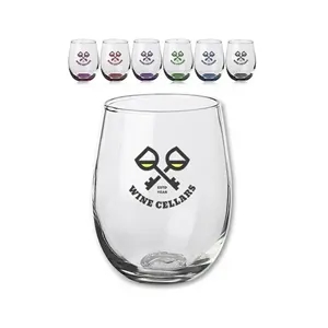 17 oz. Sienna Stemless Wine Glasses | https://www.bestnamebadges.com