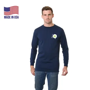 100% USA-Made Big & Tall Heavyweight Crew Long Sleeve Tee
