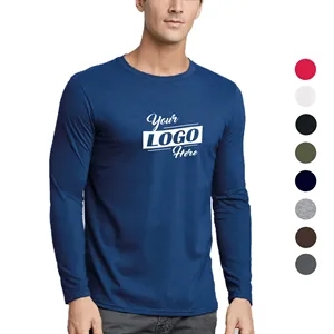 Gildan 4.5 oz 100% Preshrunk Cotton Adult Long Sleeve Tshirt | https://www.bestnamebadges.com