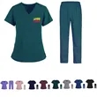 Scrubs Medical Uniform Top Pant Set | https://www.bestnamebadges.com