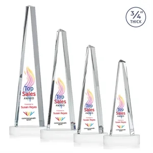 Majestic Tower VividPrint™ Award on Alberton Base - White | https://www.bestnamebadges.com