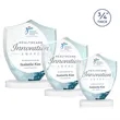 Scudo Shield VividPrint™ Award on Alberton Base - White | https://www.bestnamebadges.com